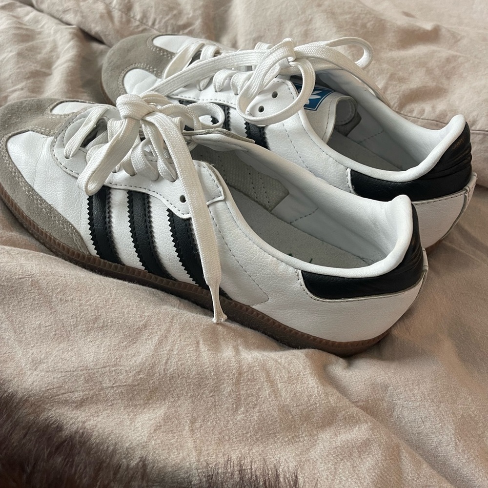 adidas White and Black Suede Sneakers